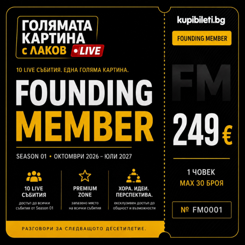 Голямата картина с Лаков LIVE - FOUNDING MEMBER 
